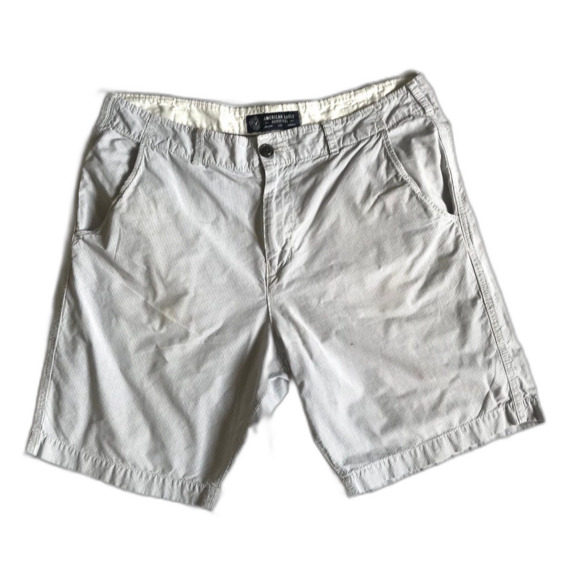American Eagle Outfitters Classic Mens Size 38 Striped Short Flat Front *flaw - Picture 1 of 12